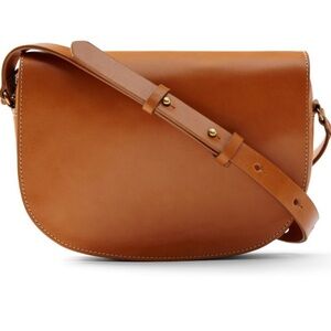 Frank + Oak Leather Crossbody Saddle Bag